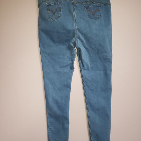 Levi's Original Straight Leg Button Fly Blue Jeans Women's Size 1X - Pre-Owned - Picture 2 of 5